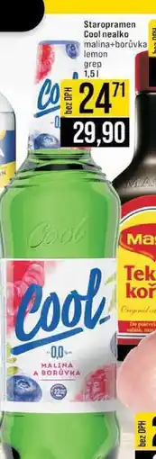 Jip Staropramen Cool nealko malina+borůvka lemon grep 1,5l nabídka