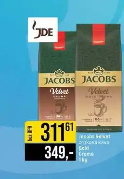 Jip Jacobs Velvet zrnková kava Gold Crema 1kg nabídka
