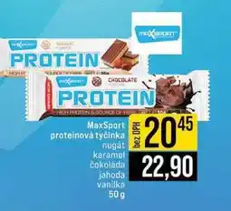 Jip MaxSport proteinová tyčinka nugát karamel čokoláda jahoda vanilka 50 g nabídka