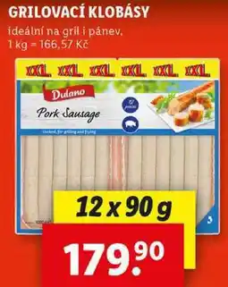 Lidl GRILOVACÍ KLOBÁSY, 12x 90 g nabídka