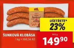 Lidl ŠUNKOVÁ KLOBÁSA, 900 g nabídka