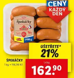 Lidl ŠPEKÁČKY, 1,4 kg nabídka