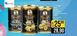 Jip F.J. Kaiser olivy zelené bez pecky s palivou paprikou černé bez pecky 314 ml nabídka