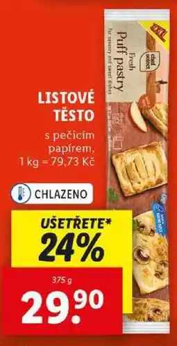Lidl LISTOVÉ TĚSTO, 375 g nabídka