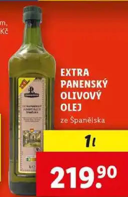 Lidl EXTRA PANENSKÝ OLIVOVÝ OLEJ, 1 l nabídka