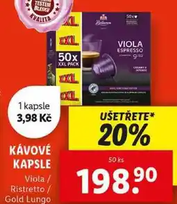 Lidl KÁVOVÉ KAPSLE, 50 ks nabídka