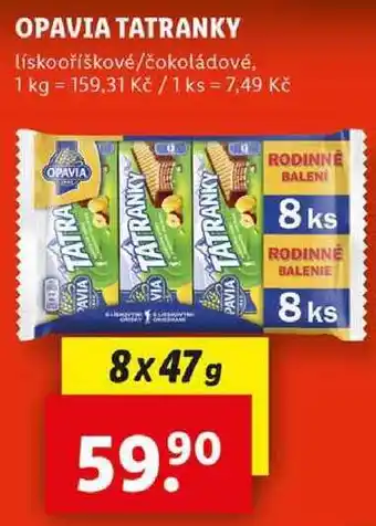 Lidl OPAVIA TATRANKY, 8x 47 g nabídka