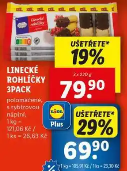 Lidl LINECKÉ ROHLÍČKY 3PACK, 3x 220 g nabídka