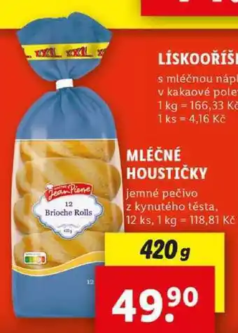 Lidl MLÉČNÉ HOUSTIČKY, 420 g nabídka