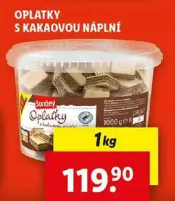 Lidl OPLATKY S KAKAOVOU NÁPLNÍ, 1 kg nabídka