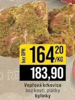 Jip Vepřová krkovice bez kosti, plátky bylinky 1kg nabídka