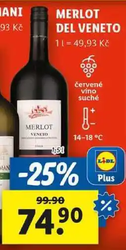 Lidl MERLOT DEL VENETO, 1,5 l nabídka