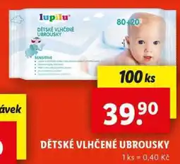 Lidl DĚTSKÉ VLHČENÉ UBROUSKY, 100 ks nabídka