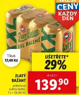 Lidl ZLATÝ BAŽANT, 8x 0,5 l nabídka