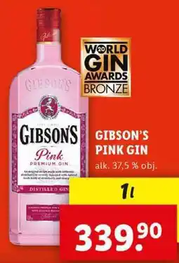 Lidl GIBSON'S PINK GIN, 1 l nabídka