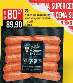 Jip Kostelecké uzeniny klobásky moravské na gril 400g nabídka