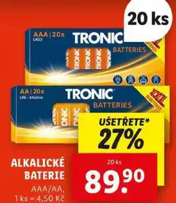 Lidl ALKALICKÉ BATERIE, 20 ks nabídka