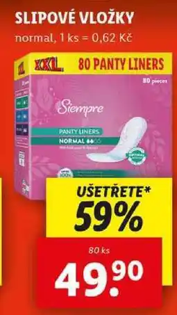 Lidl SLIPOVÉ VLOŽKY, 80 ks nabídka