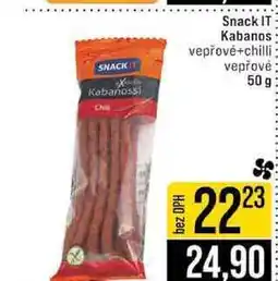 Jip Snack IT Kabanos vepřové+chilli vepřové 50 g nabídka