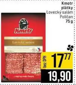 Jip Kmotr plátky Lovecký salám Poličan 75g nabídka