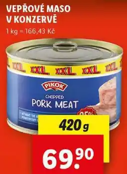 Lidl VEPŘOVÉ MASO V KONZERVĚ, 420 g nabídka