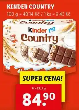 Lidl KINDER COUNTRY, 9x 23,5 g nabídka