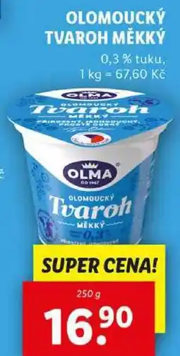 Lidl OLOMOUCKÝ TVAROH MĚKKÝ, 250 g nabídka