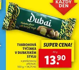 Lidl TVAROHOVÁ TYČINKA V DUBAJSKÉM STYLU, 40 g nabídka