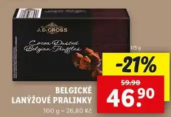 Lidl BELGICKÉ LANÝŽOVÉ PRALINKY, 175 g nabídka