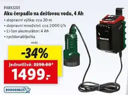 Lidl Aku čerpadlo na dešťovou vodu, 4 Ah nabídka
