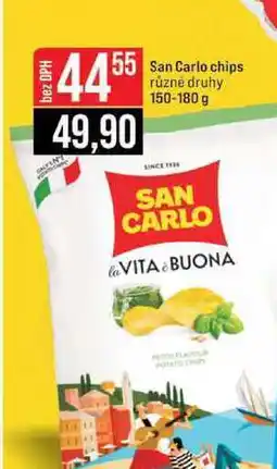 Jip San Carlo chips různé druhy 150-180 g nabídka