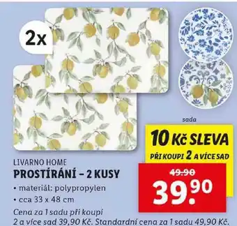 Lidl PROSTÍRÁNÍ - 2 KUSY nabídka