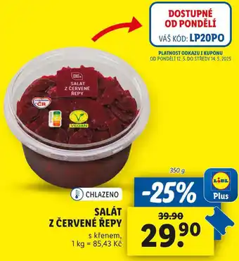 Lidl SALÁT Z ČERVENÉ ŘEPY, 350 g nabídka