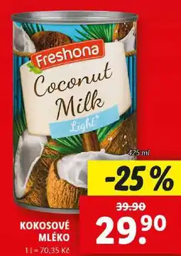 Lidl KOKOSOVÉ MLÉKO, 425 ml nabídka