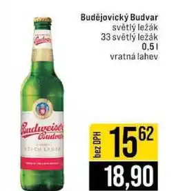 Jip Budějovický Budvar světlý ležák 33 světlý ležák 0,5l nabídka