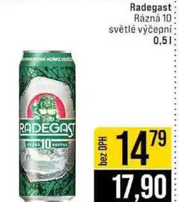 Jip Radegast Rázná 10 světlé výčepní 0,5l nabídka