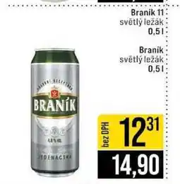 Jip Branik 11 světlý ležák 0,5l Braník světlý ležák 0,5l nabídka