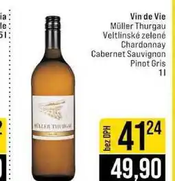Jip Vie Müller Thurgau Veltlinské zelené Chardonnay Cabernet Sauvignon Pinot Gris 1l nabídka