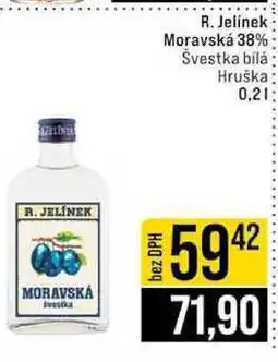 Jip R. Jelinek Moravská 38% Švestka bílá Hruška 0,2l nabídka