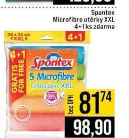 Jip Spontex Microfibre utěrky XXL 4+1 ks zdarma nabídka