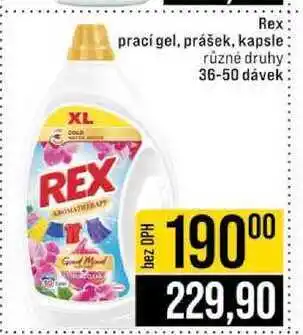 Jip Rex prací gel, prášek, kapsle různé druhy 36-50 dávek nabídka