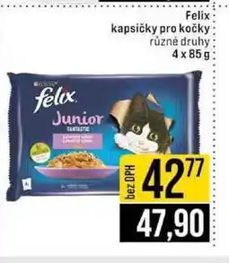 Jip Felix kapsičky pro kočky různé druhy 4x85g nabídka