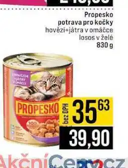 Jip Propesko potrava pro kočky hovězí+játra v omáčce losos v želé 830 g nabídka