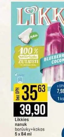 Jip Likkies nanuk borůvky+kokos 5 x 84 ml nabídka