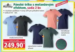 Norma Pánské triko s melanžovým efektem, sada 2 ks nabídka