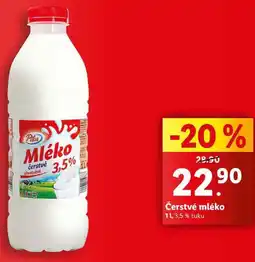 Lidl Čerstvé mléko, 1 l nabídka