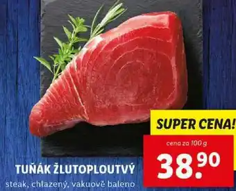 Lidl TUŇÁK ŽLUTOPLOUTVÝ, cena za 100 g nabídka