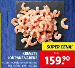Lidl KREVETY LOUPANÉ VAŘENÉ, 300 g nabídka