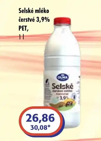 ČEPOS Selské mléko čerstvé 3,9% PET nabídka
