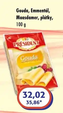 ČEPOS Gouda, Emmentál, Maasdamer, plátky nabídka